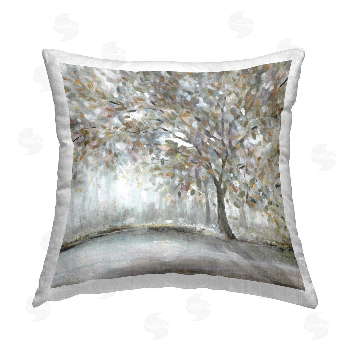 Carol Robinson Majestic Timber Landscape Printed Plush Polyester Throw Pillow