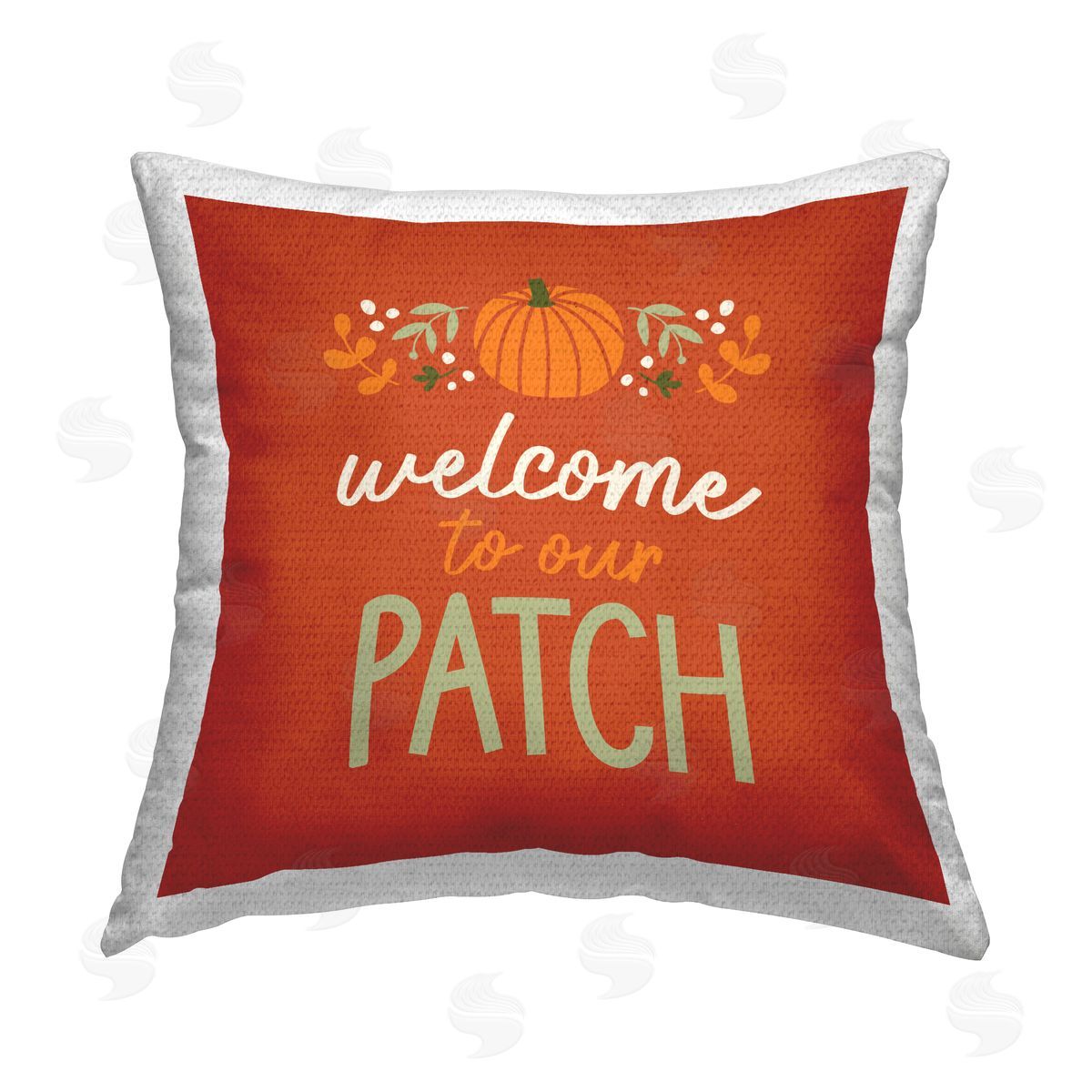 Emily Dumas Welcome Pumpkin Patch Outdoor Quick-Dry Polyester Printed Throw Pillow