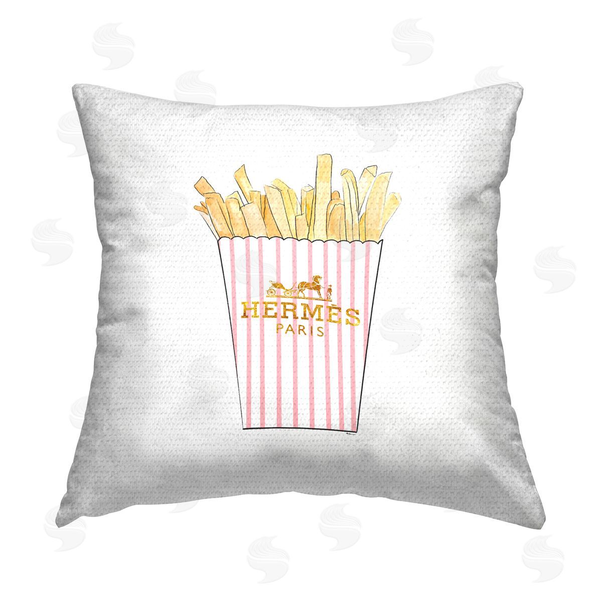 Amelia Noyes Glam Brand Fries Outdoor Quick-Dry Polyester Printed Throw Pillow