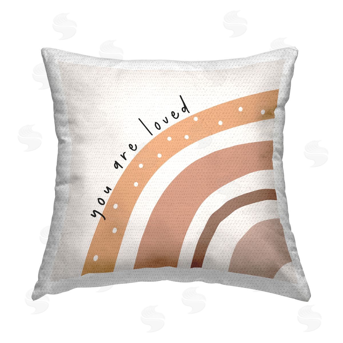 LSR Design Studio You Are Loved Rainbow Outdoor Quick-Dry Polyester Printed Throw Pillow