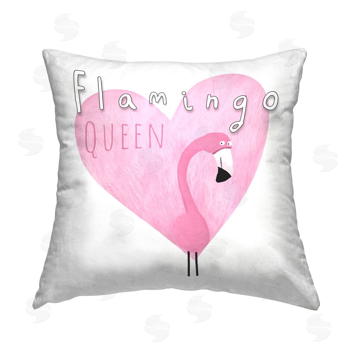 Carla Daly Flamingo Queen Phrase Printed Plush Polyester Throw Pillow