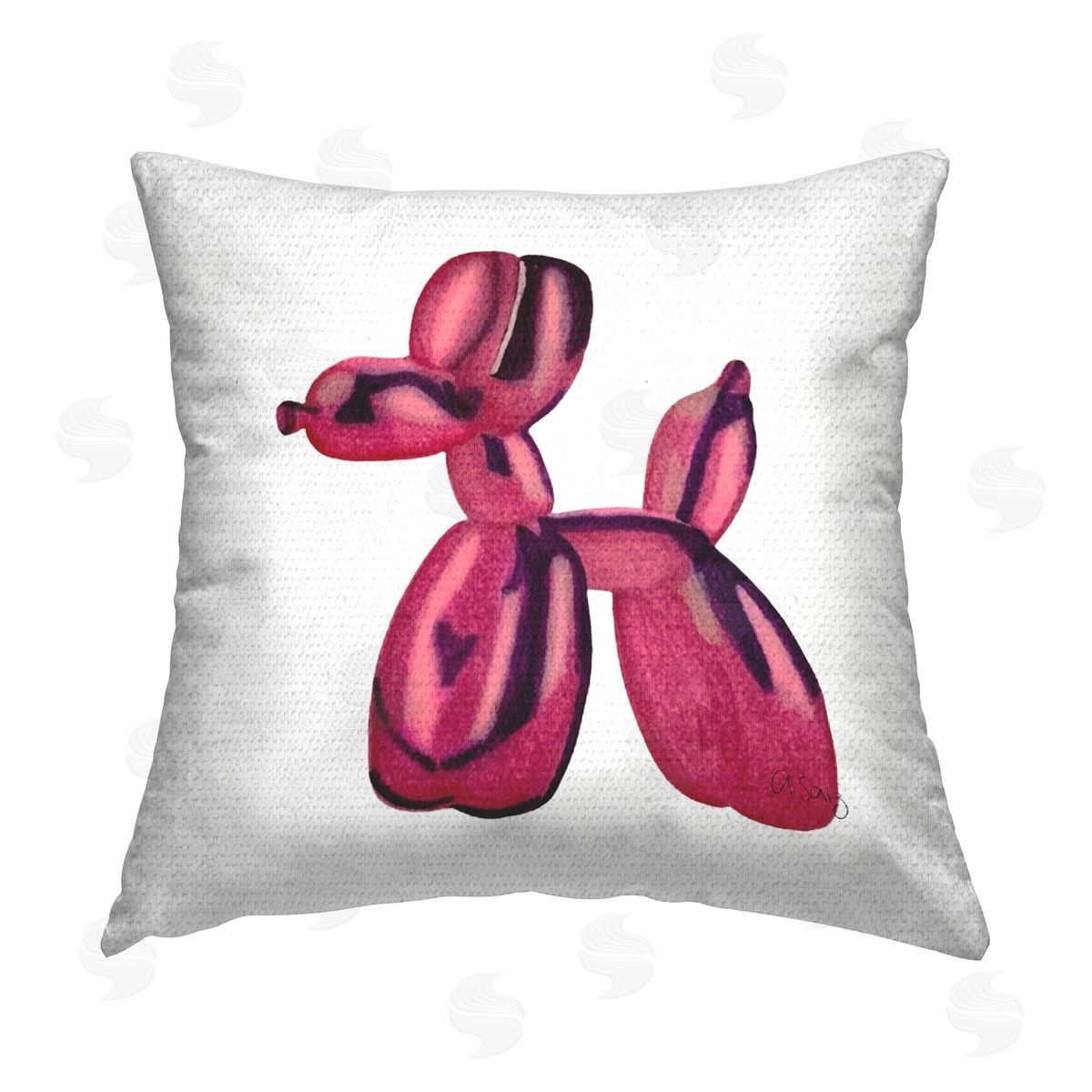 Ale Saiz Studio Abstract Balloon Animal Outdoor Quick-Dry Polyester Printed Throw Pillow