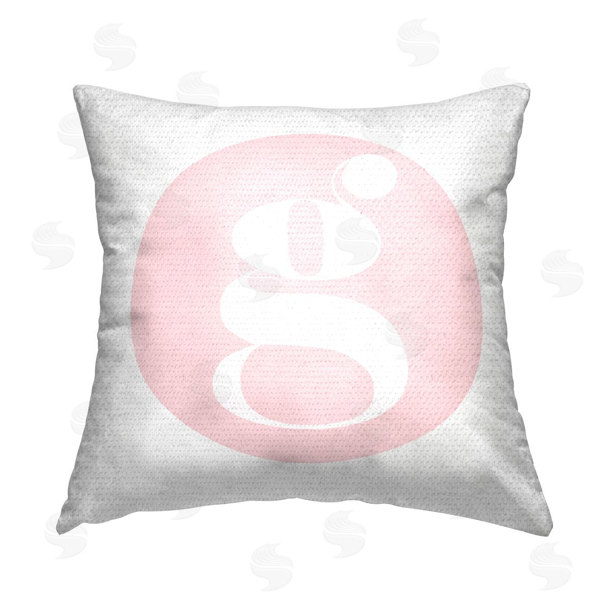 Stupell Studio Pink G Alphabet Letter Outdoor Quick-Dry Polyester Printed Throw Pillow