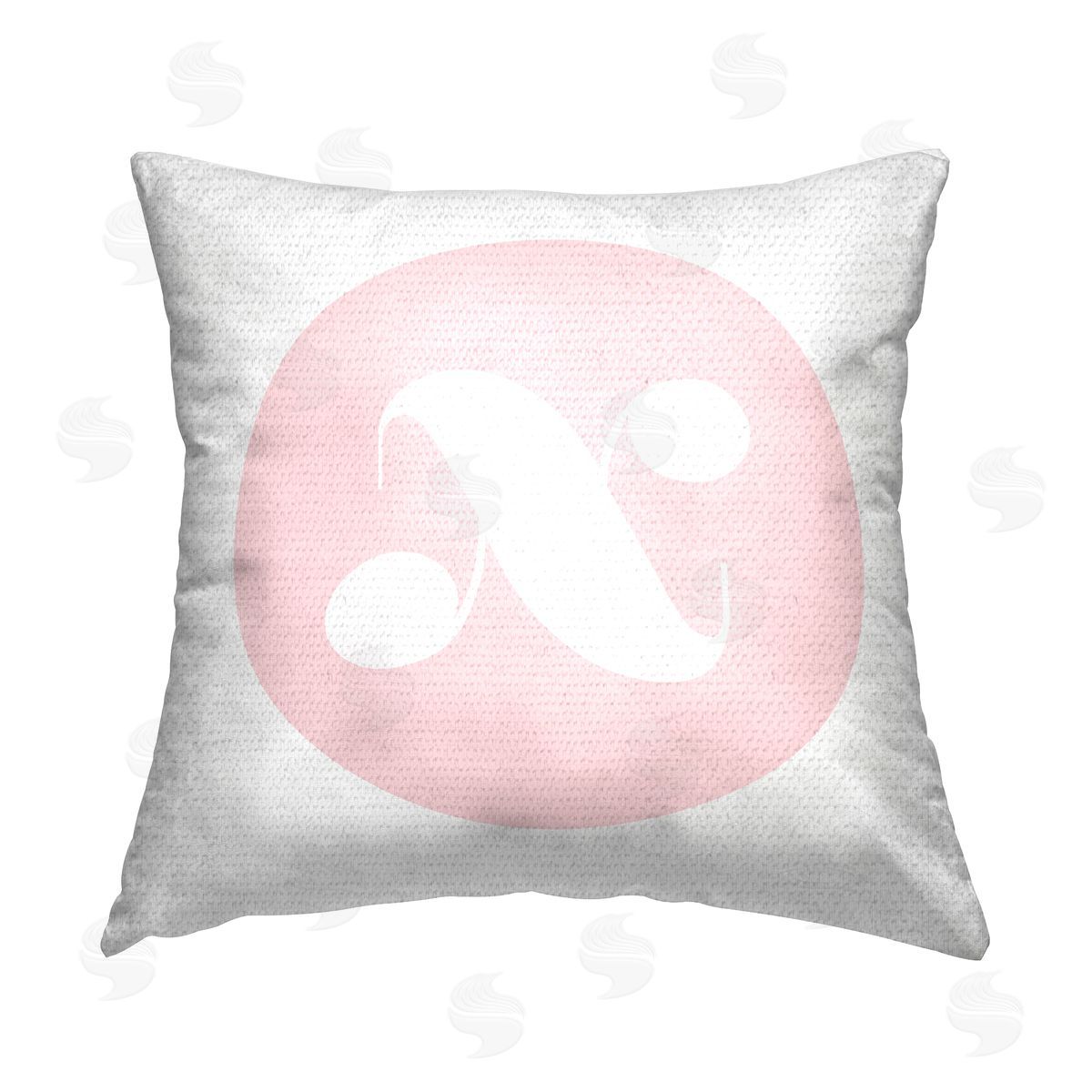 Stupell Studio Pink X Alphabet Initial Outdoor Quick-Dry Polyester Printed Throw Pillow