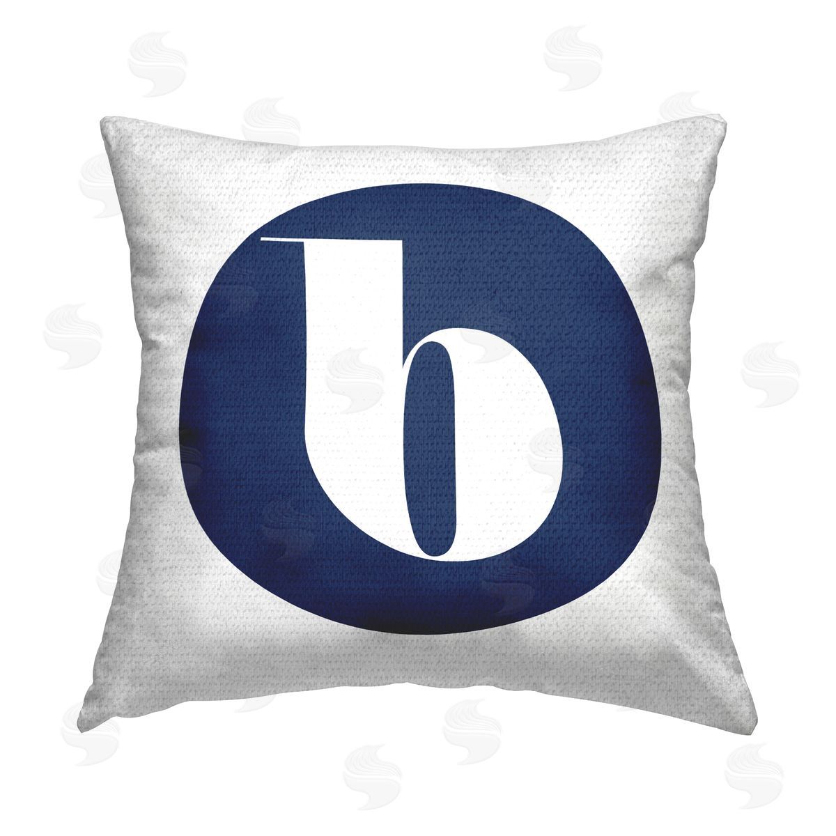 Stupell Studio Lowercase Blue B Initial Outdoor Quick-Dry Polyester Printed Throw Pillow