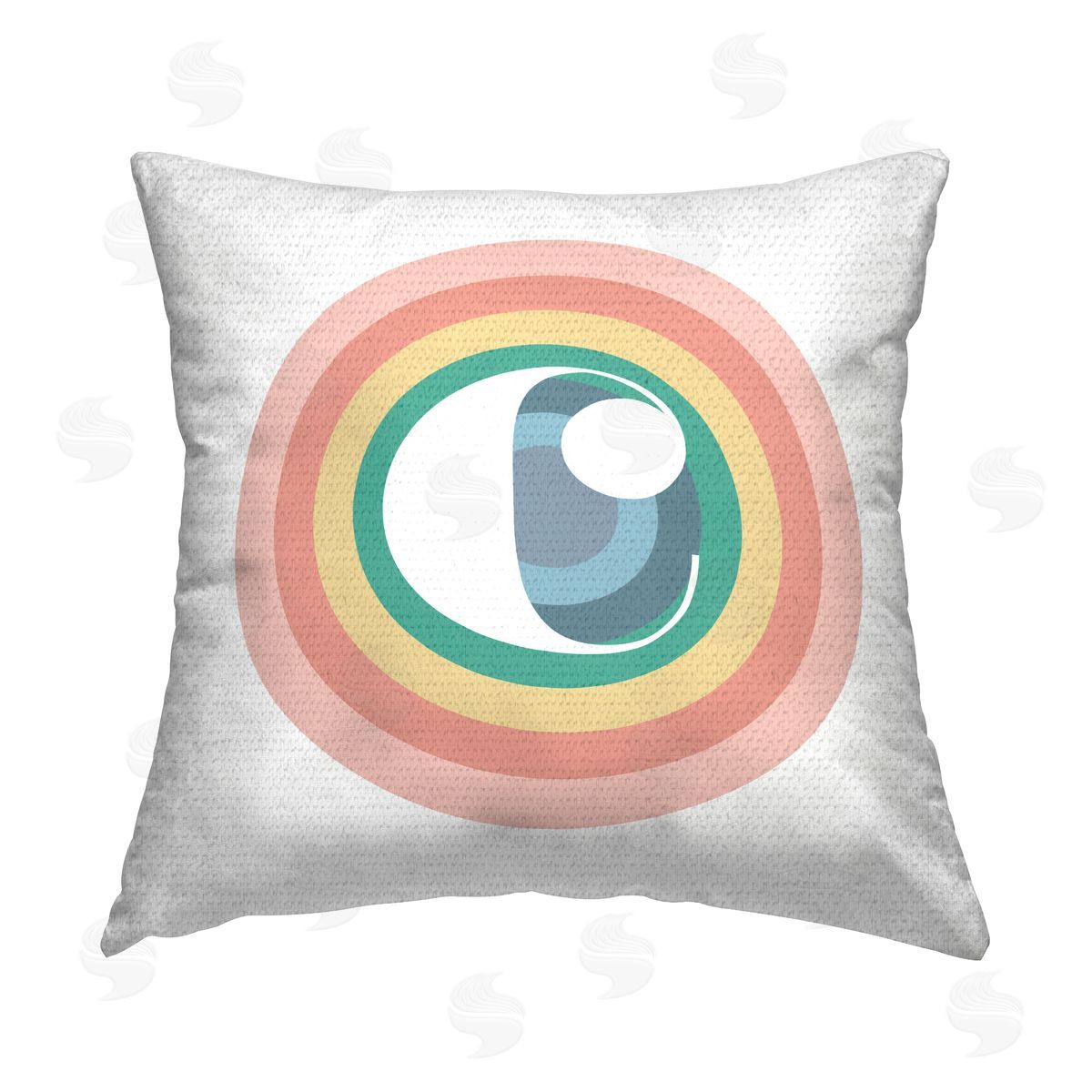 Stupell Studio Rainbow Letter C Outdoor Quick-Dry Polyester Printed Throw Pillow