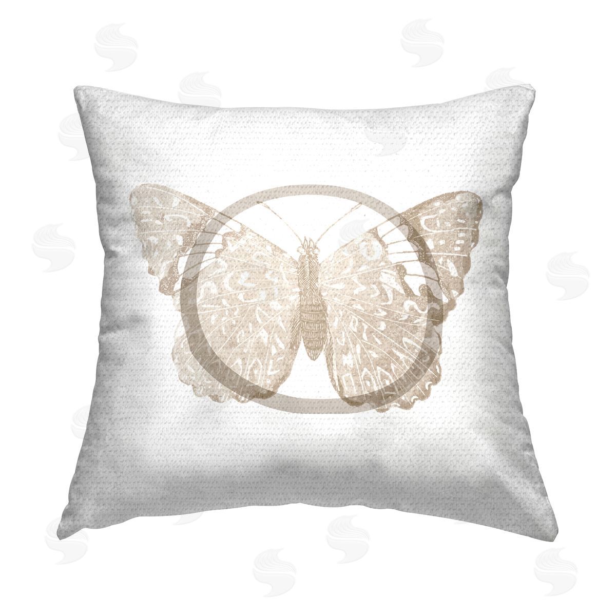 Stupell Studio O Letter Butterfly Initial Outdoor Quick-Dry Polyester Printed Throw Pillow