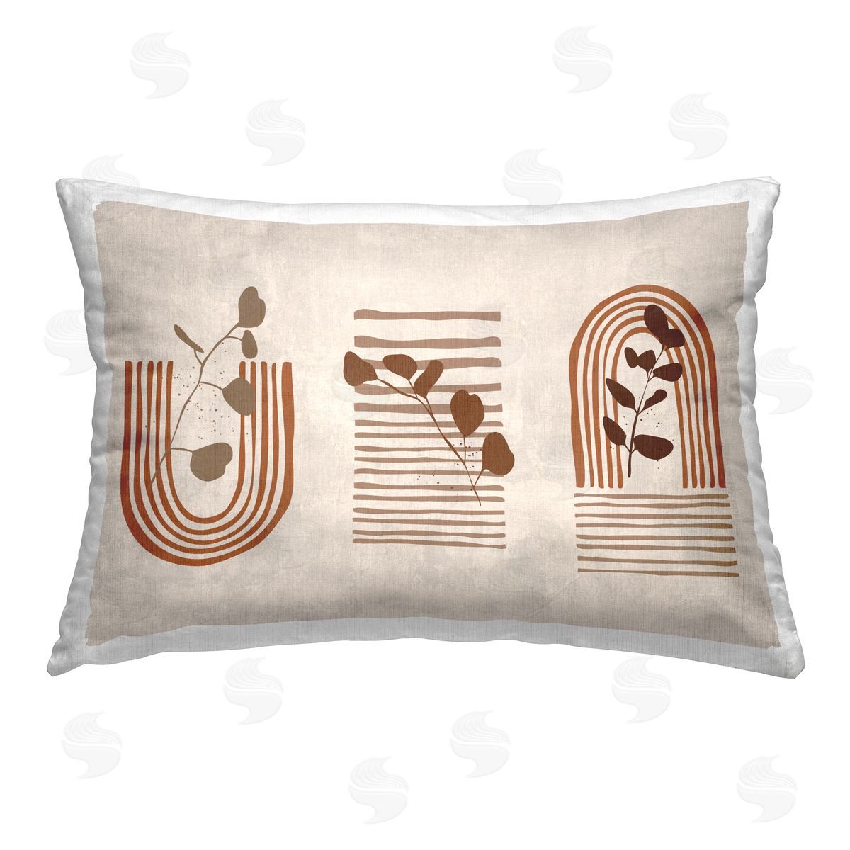 Jennifer T. Boho Herb Florals Printed Plush Polyester Throw Pillow