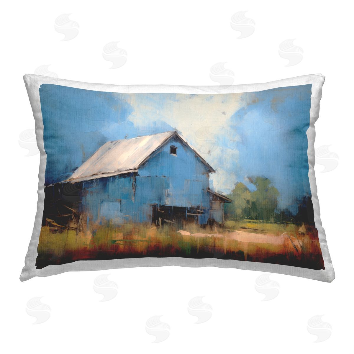 Ray Powers Abstract Farm House Printed Plush Polyester Throw Pillow