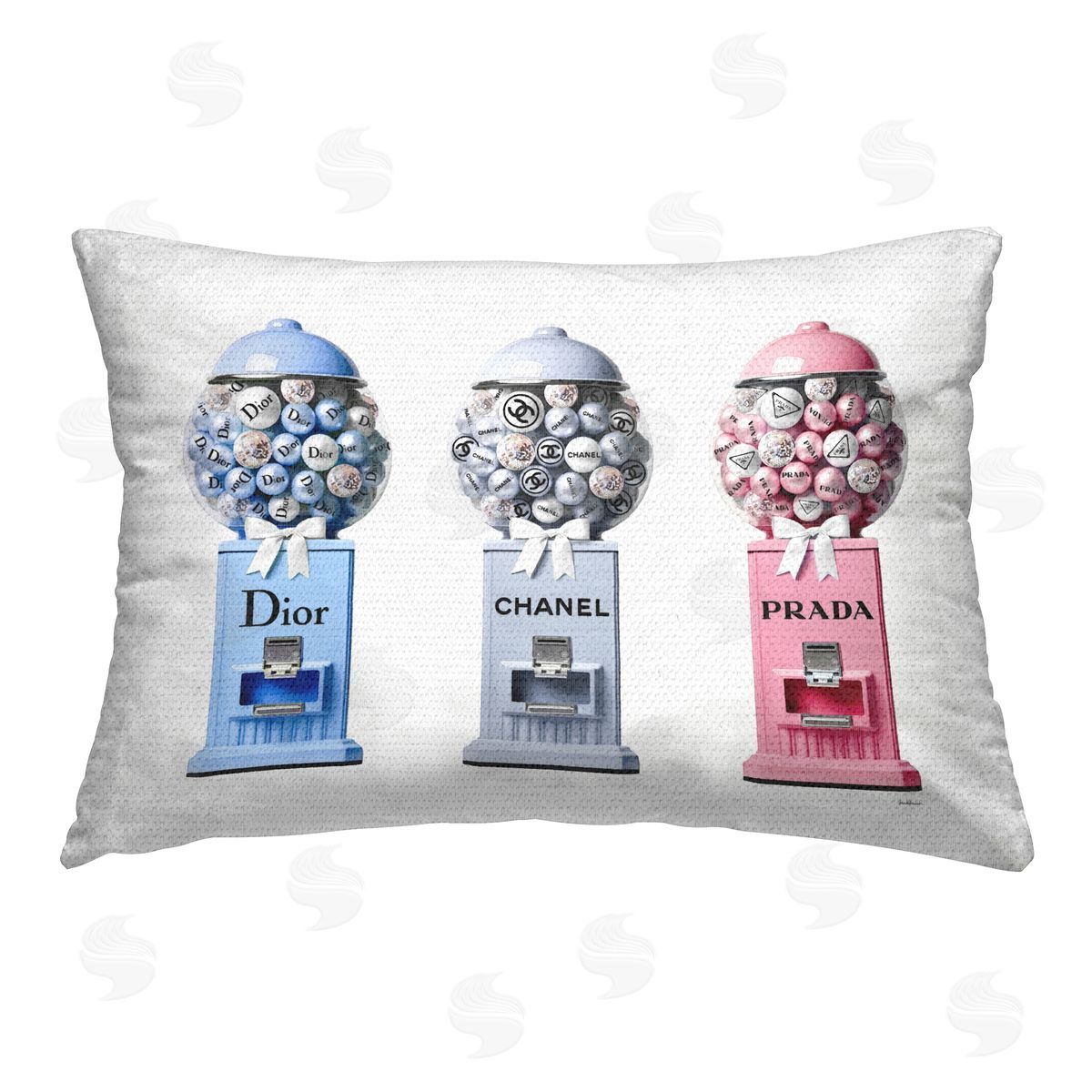 Amanda Greenwood Fashion Gumball Machines Outdoor Quick-Dry Polyester Printed Throw Pillow
