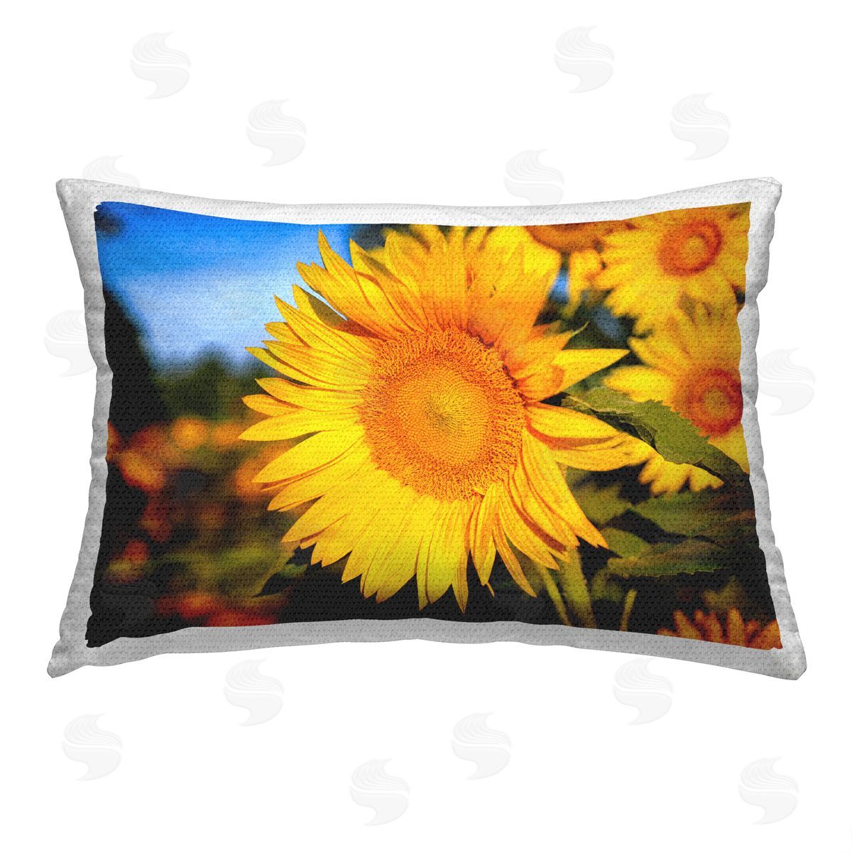 Daniel Sproul Blooming Country Flowers Outdoor Quick-Dry Polyester Printed Throw Pillow