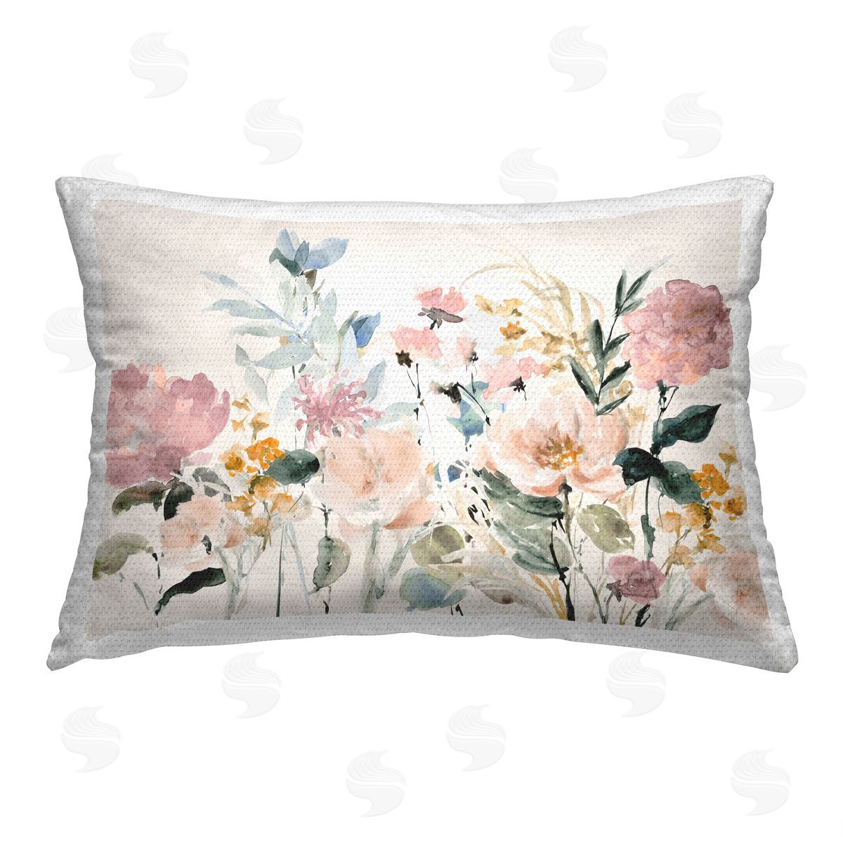 Lanie Loreth Soft Abstract Florals Outdoor Quick-Dry Polyester Printed Throw Pillow