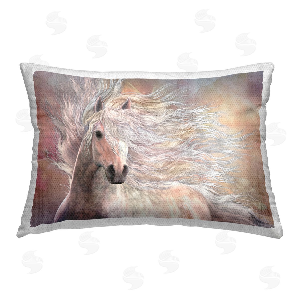 Laurie Prindle Windblown Cielo Horse Outdoor Quick-Dry Polyester Printed Throw Pillow