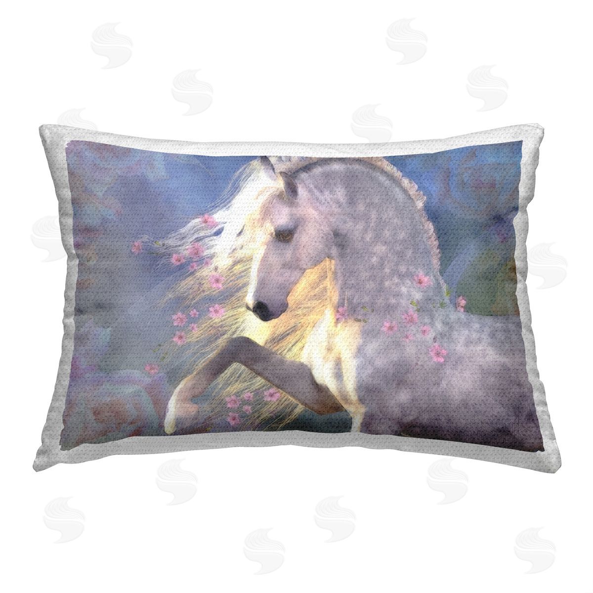Laurie Prindle Cherry Blossom Encantada Outdoor Quick-Dry Polyester Printed Throw Pillow