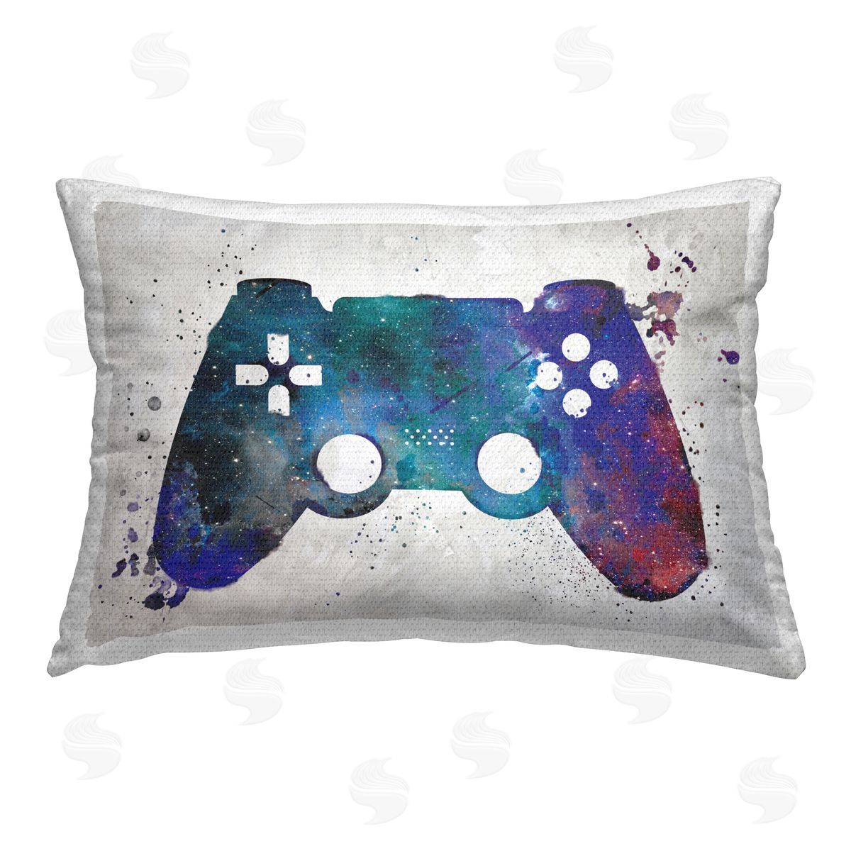 Logic Nerds Abstract Splash Gamer Outdoor Quick-Dry Polyester Printed Throw Pillow