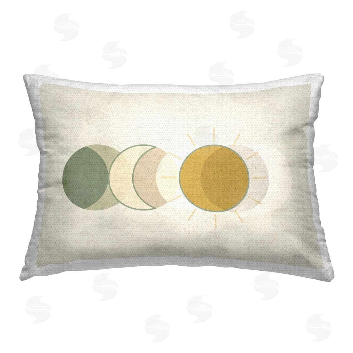 Daphne Polselli Minimal Moon & Sun Outdoor Quick-Dry Polyester Printed Throw Pillow