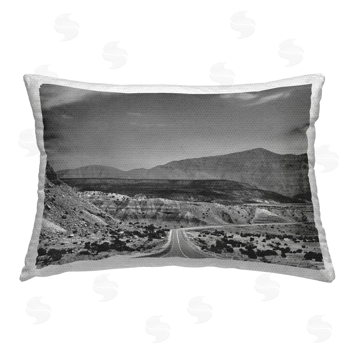 Steve Toole Desert Highway Landscape Outdoor Quick-Dry Polyester Printed Throw Pillow