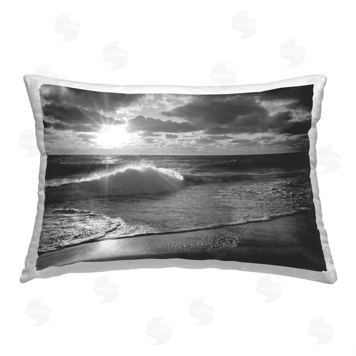 Lori Deiter Sea Waves on Shore Printed Plush Polyester Throw Pillow