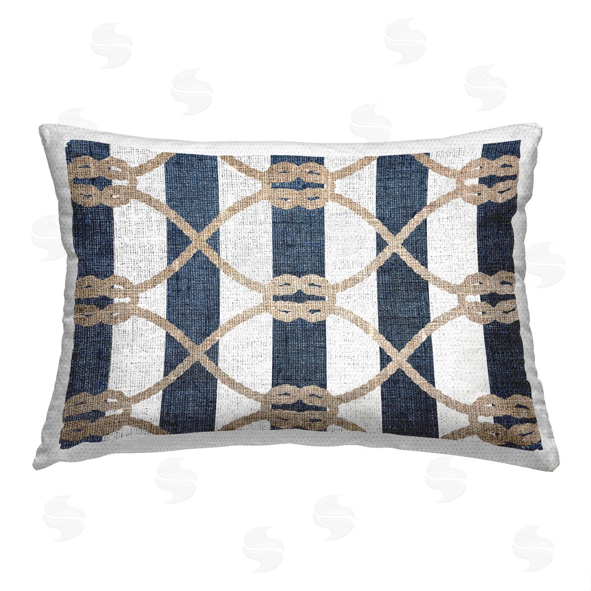 Stupell Studio Maritime Knot Pattern Outdoor Quick-Dry Polyester Printed Throw Pillow