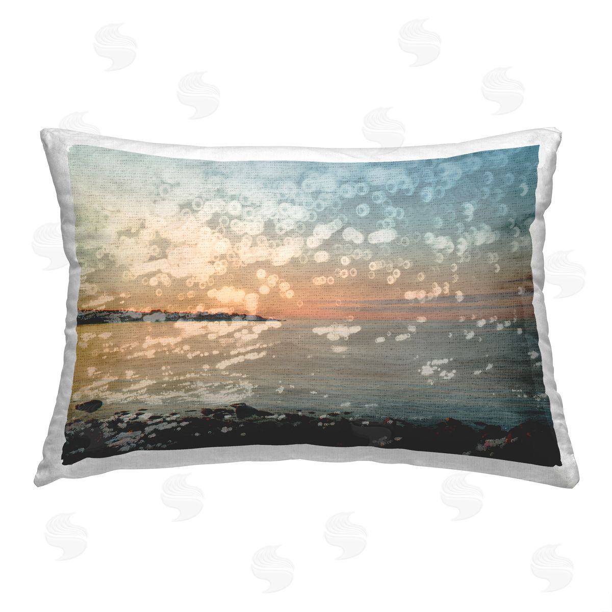 Stupell Studio Coast at Sunrise Printed Plush Polyester Throw Pillow