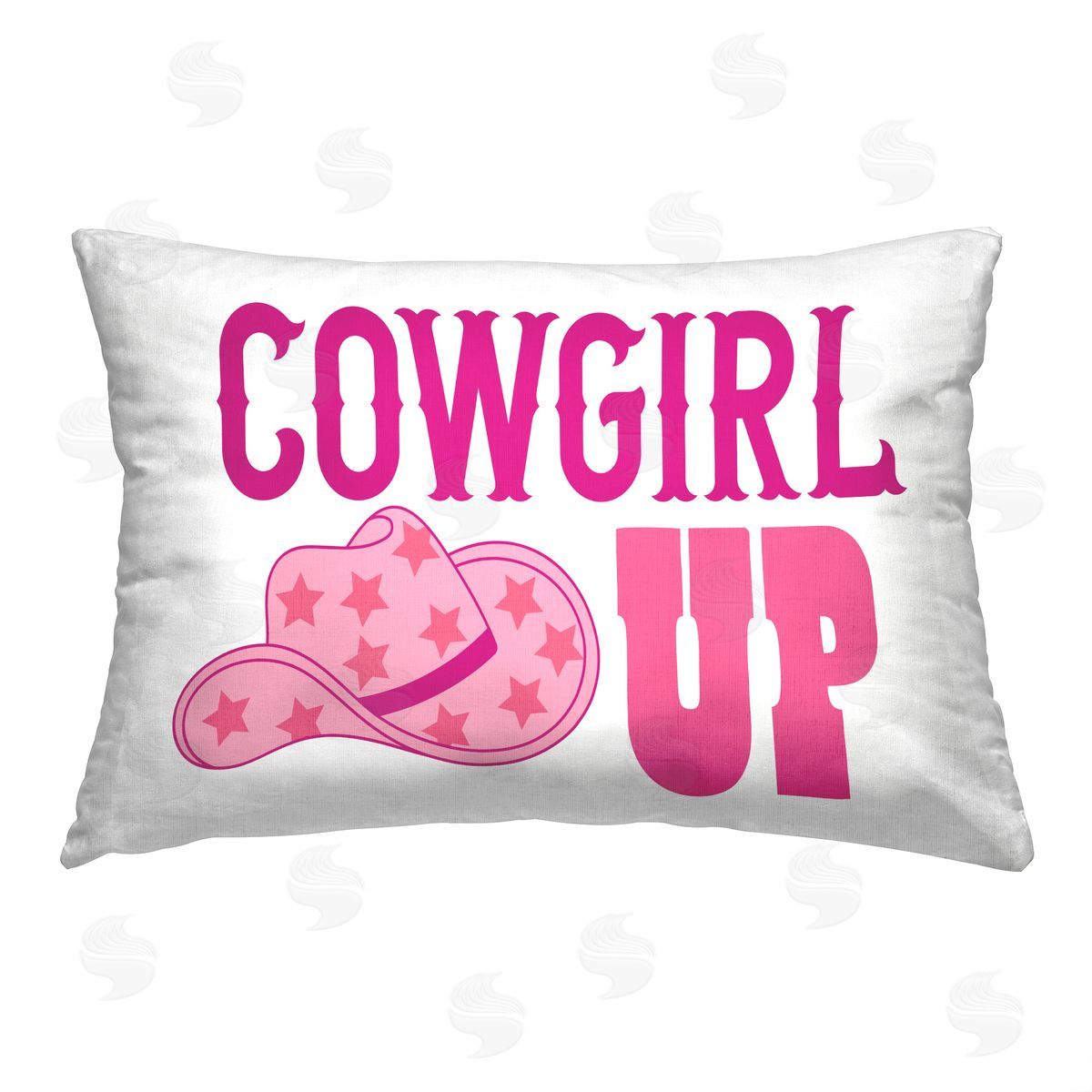 Cowgirl Up Phrase Decorative Printed Pillow, Home Decor by Emily Dumas