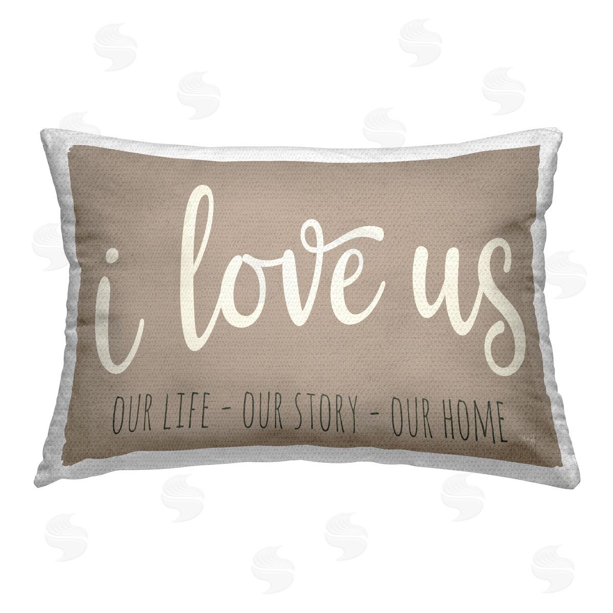 Marla Rae I Love Us Phrase Outdoor Quick-Dry Polyester Printed Throw Pillow