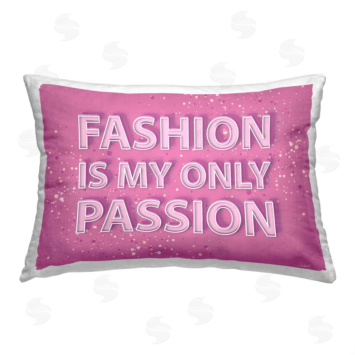Pink Fashion is Passion Decorative Printed Pillow, Home Decor by Martina Pavlova
