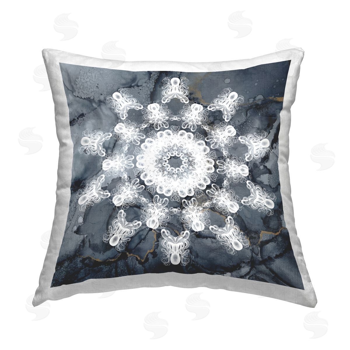 Christine Zalewski Boho Abstract Fractal Printed Plush Polyester Throw Pillow