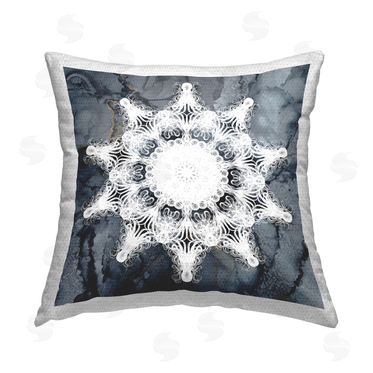 Christine Zalewski Grey Boho Pattern Outdoor Quick-Dry Polyester Printed Throw Pillow