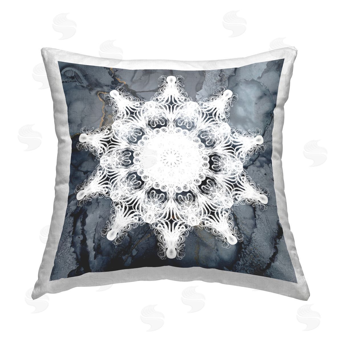 Christine Zalewski Grey Boho Pattern Printed Plush Polyester Throw Pillow