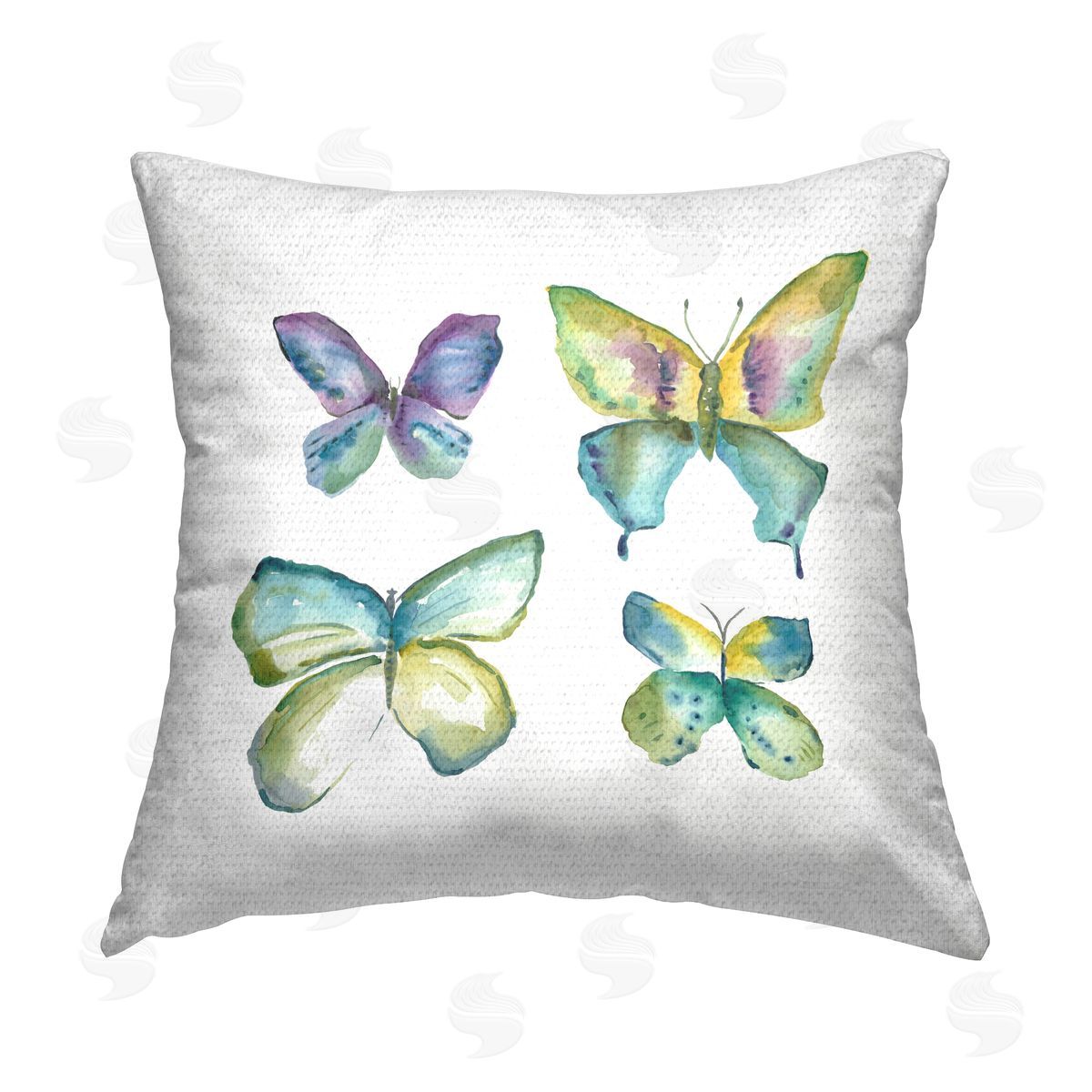 Chariklia Zarris Four Abstract Butterflies Outdoor Quick-Dry Polyester Printed Throw Pillow