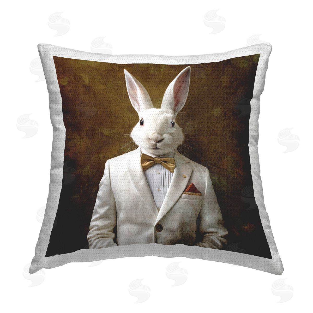 Roozbeh Vintage Fashion Hare Outdoor Quick-Dry Polyester Printed Throw Pillow