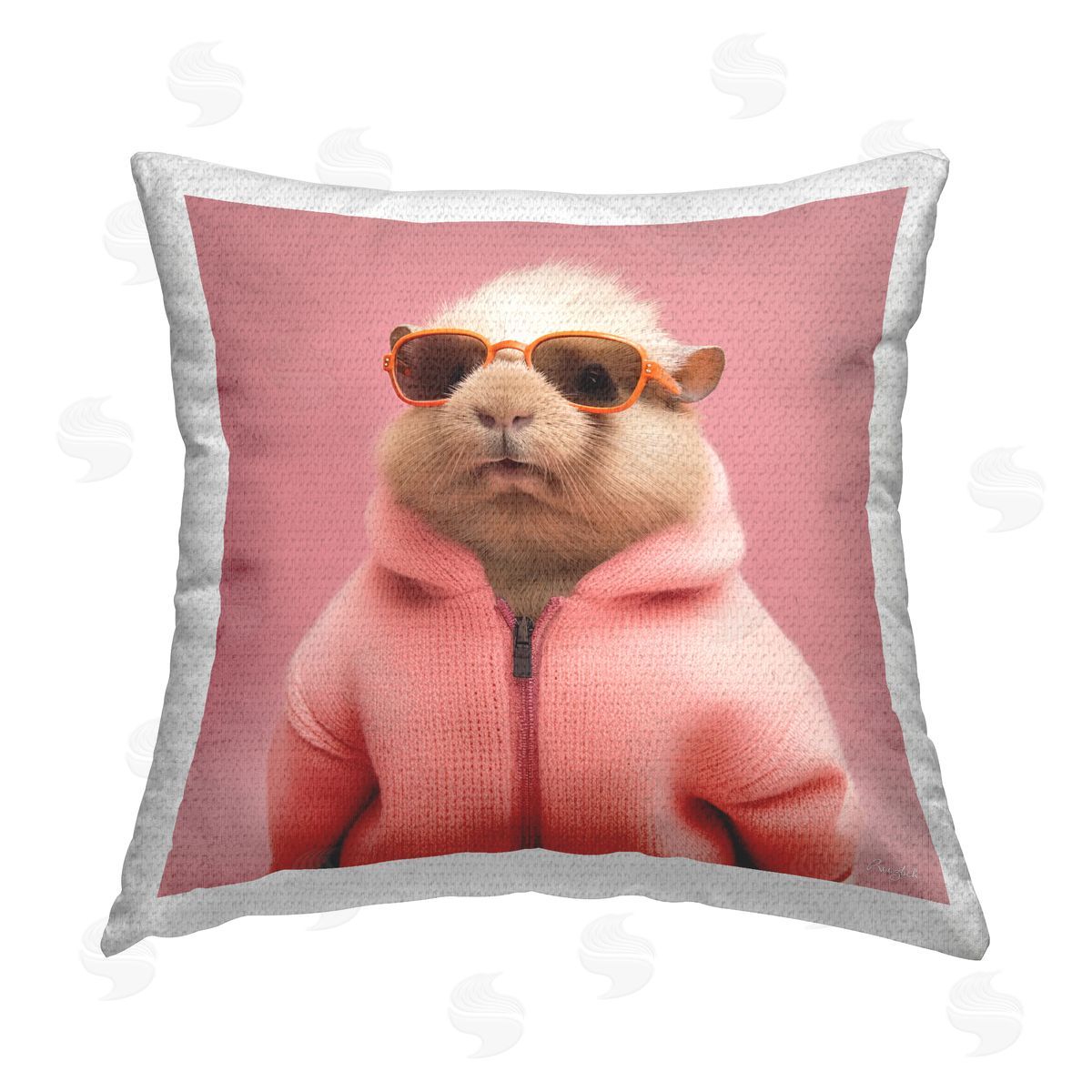 Roozbeh Pink Fashion Animal Outdoor Quick-Dry Polyester Printed Throw Pillow