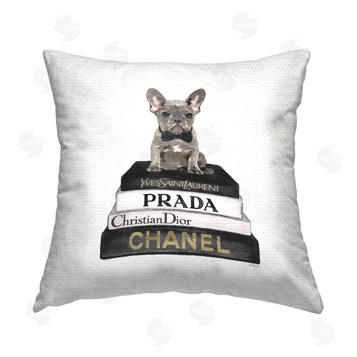 Amanda Greenwood Dog & Glam Books Outdoor Quick-Dry Polyester Printed Throw Pillow