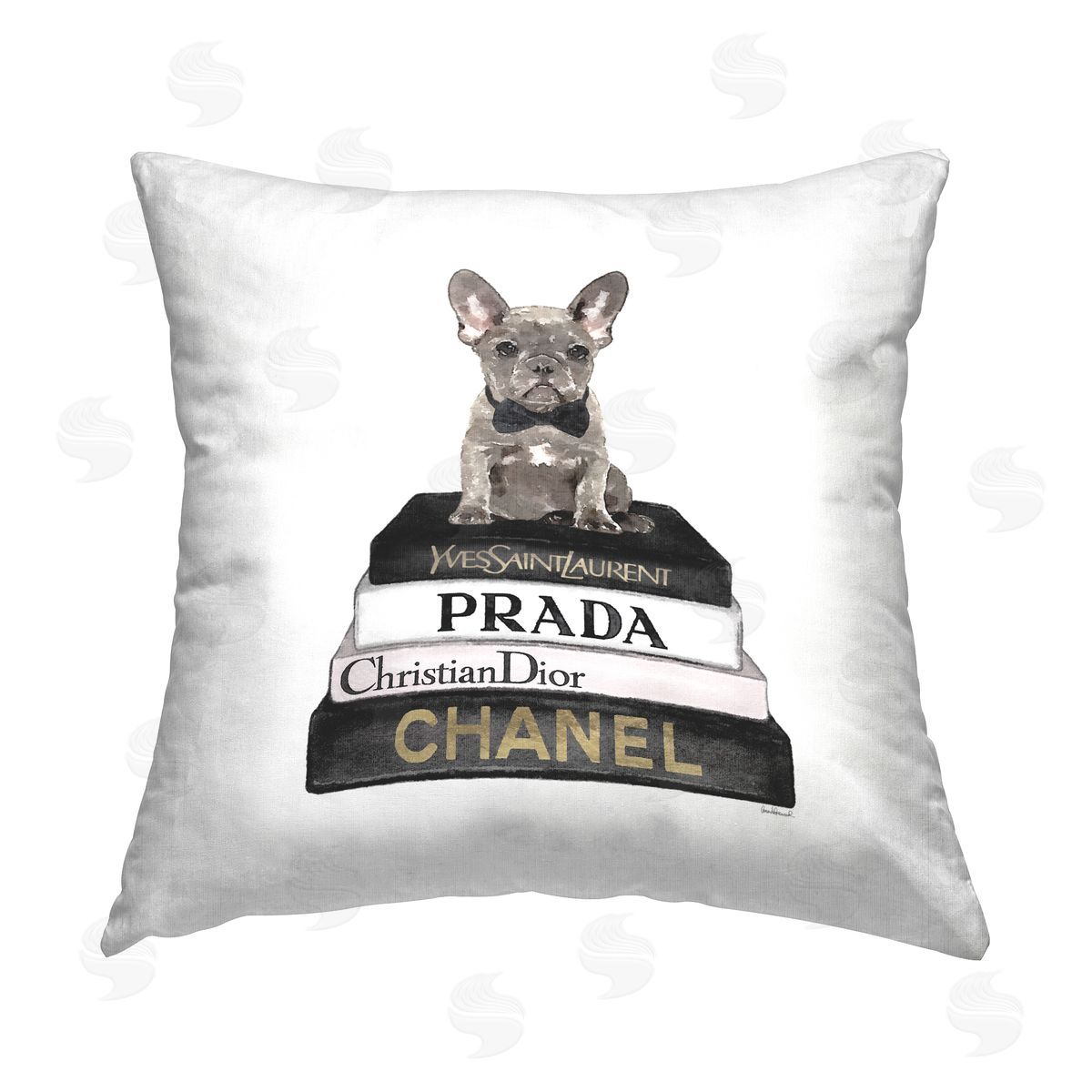 Amanda Greenwood Dog & Glam Books Printed Plush Polyester Throw Pillow