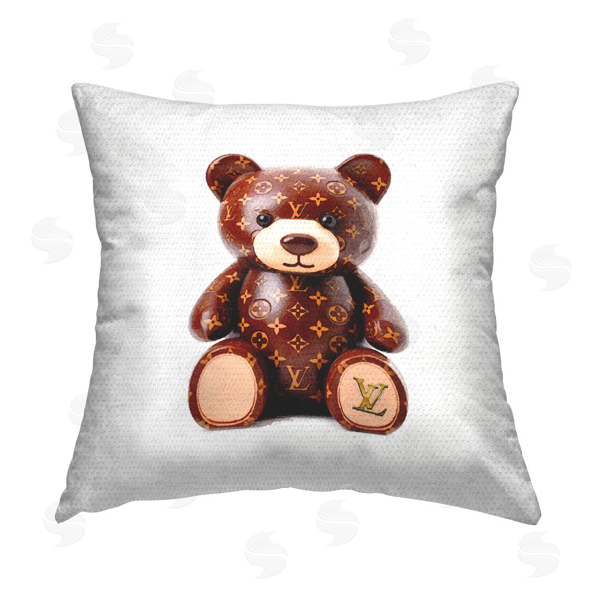 Amanda Greenwood Glam Pattern Bear Outdoor Quick-Dry Polyester Printed Throw Pillow