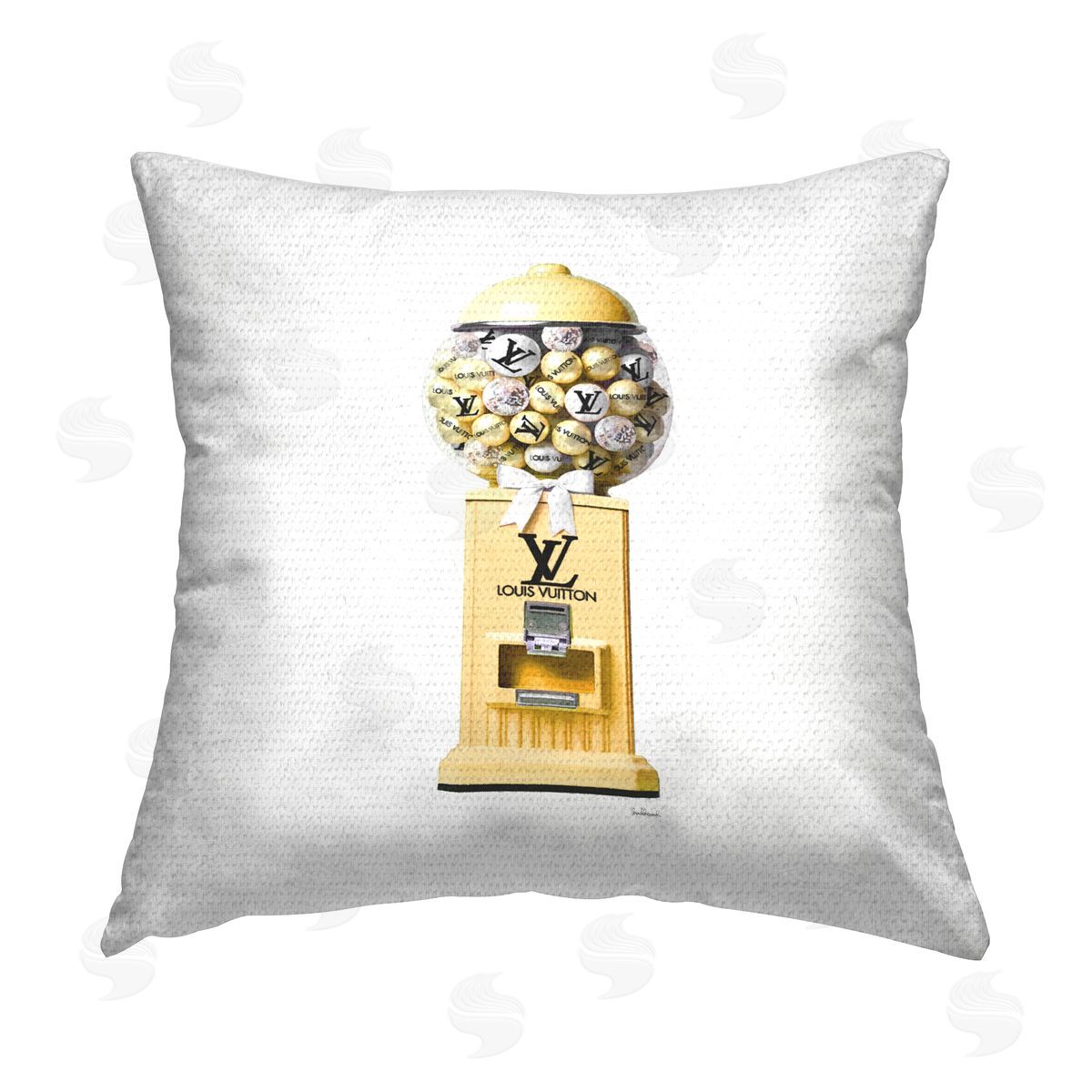 Amanda Greenwood Yellow Glam Candies Outdoor Quick-Dry Polyester Printed Throw Pillow