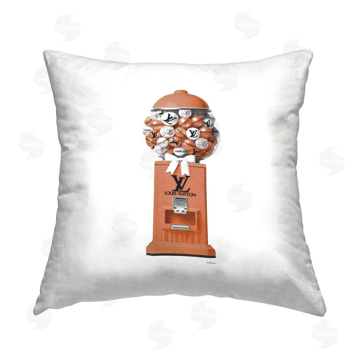 Amanda Greenwood Fashion Gumball Machine Printed Plush Polyester Throw Pillow