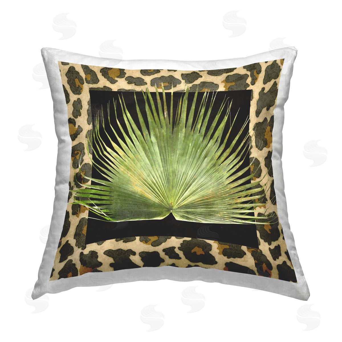 Alonzo Saunders Animal Patterned Leaf Printed Plush Polyester Throw Pillow