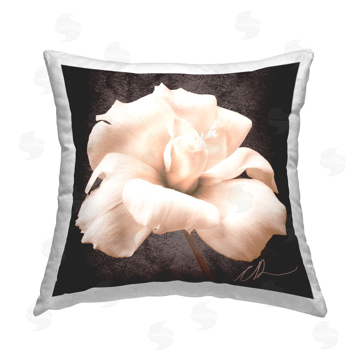 Christine Zalewski Vintage Rose Petals Printed Plush Polyester Throw Pillow