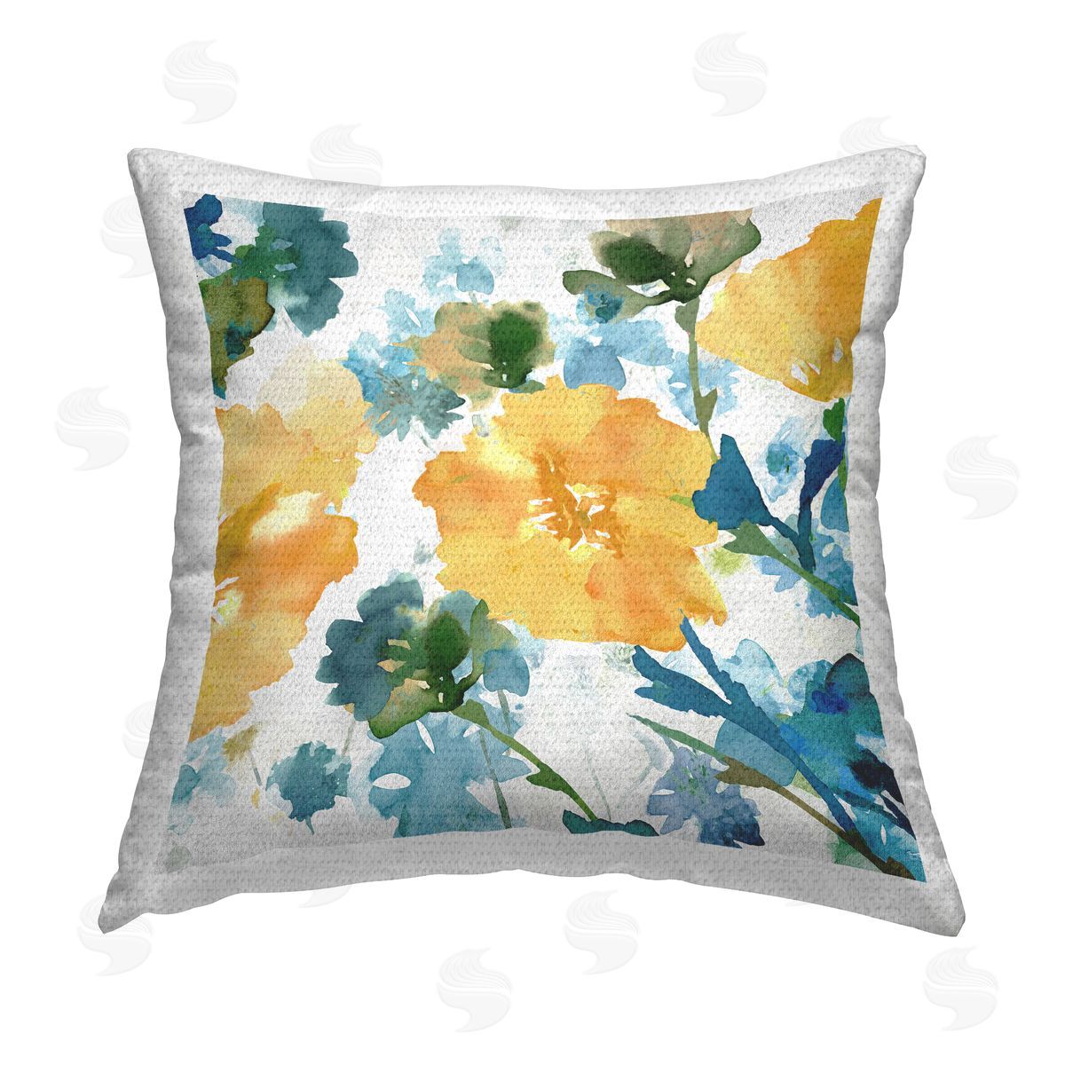 Flora Kouta Abstract Hibiscus Pattern Outdoor Quick-Dry Polyester Printed Throw Pillow