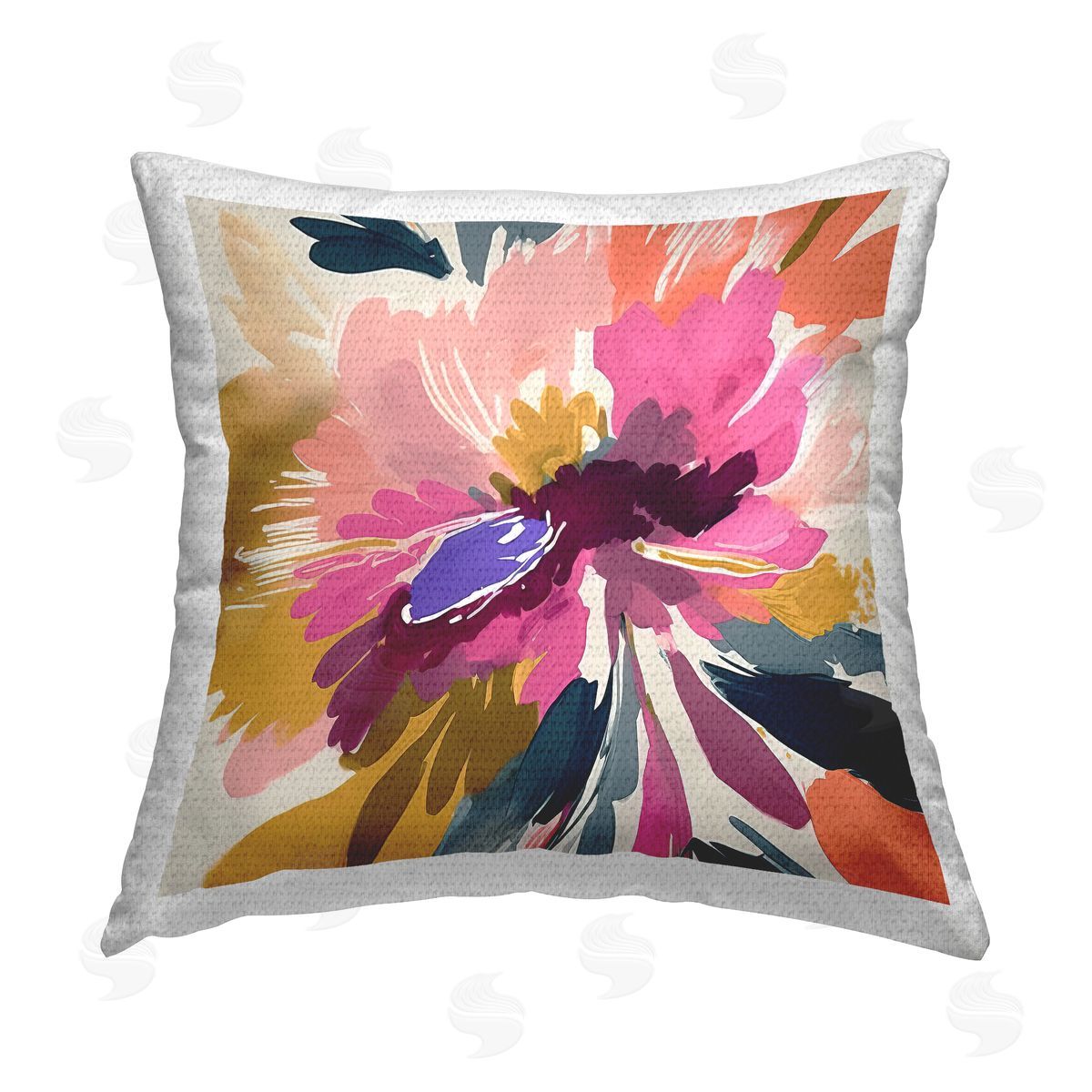 Andrea Haase Abstract Pink Blossom Outdoor Quick-Dry Polyester Printed Throw Pillow