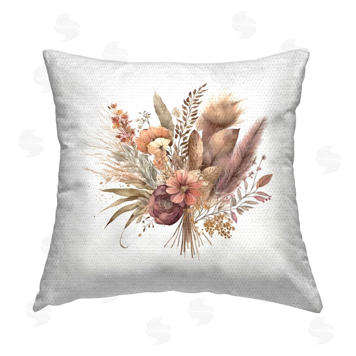 LSR Design Studio Mixed Autumnal Botanicals Outdoor Quick-Dry Polyester Printed Throw Pillow