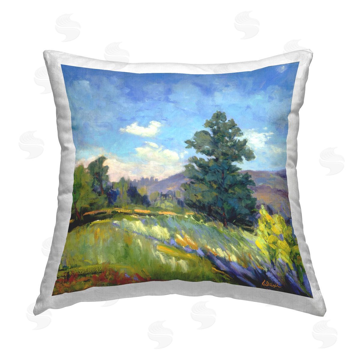 Alexi Fine Rural Nature Landscape Printed Plush Polyester Throw Pillow