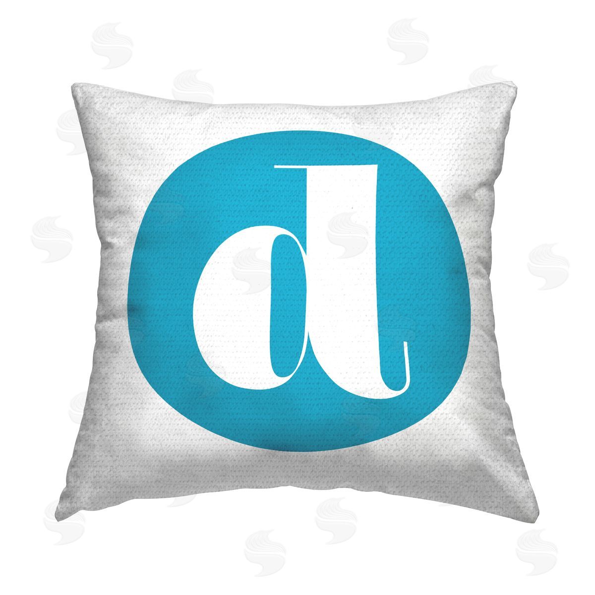 Stupell Studio Blue Initial D Outdoor Quick-Dry Polyester Printed Throw Pillow