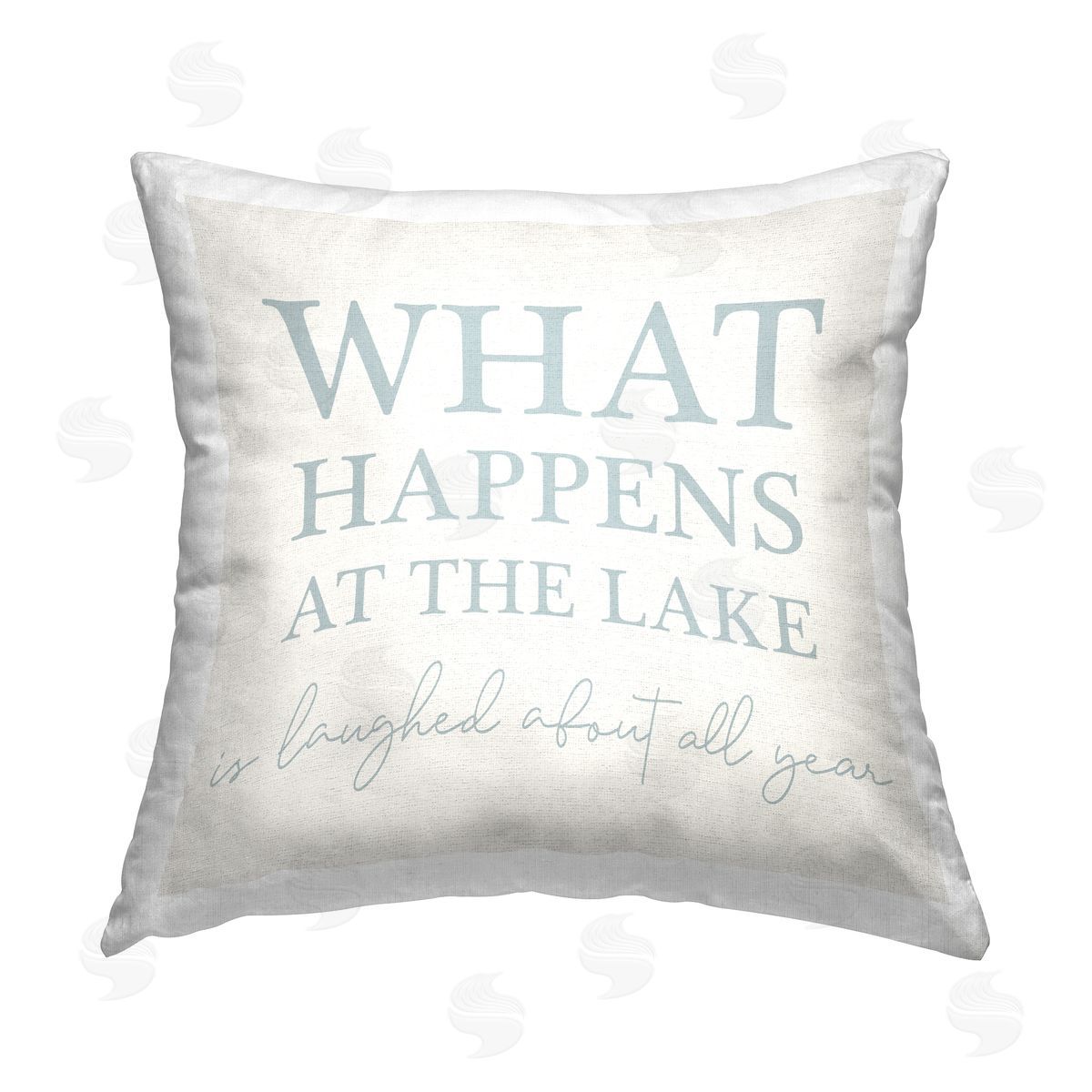 Stupell Studio What Happens at Lake Printed Plush Polyester Throw Pillow
