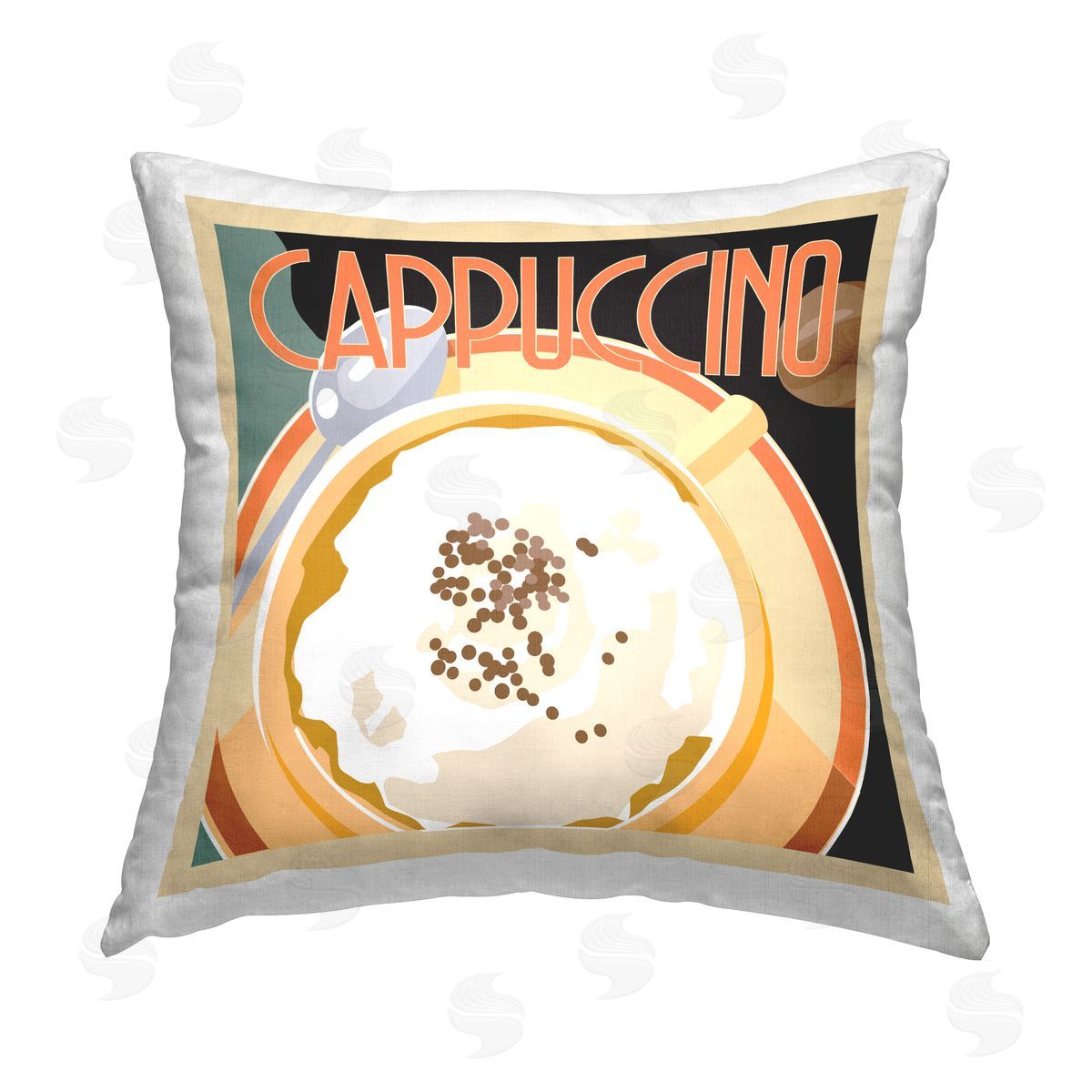 Richard Weiss Retro Cappuccino Mug Printed Plush Polyester Throw Pillow