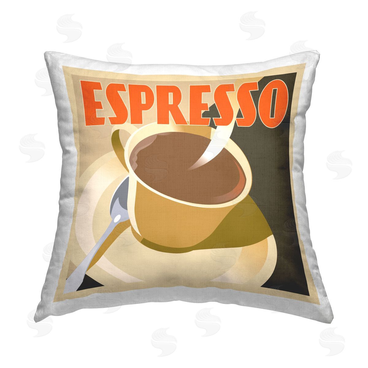 Richard Weiss Retro Espresso Mug Printed Plush Polyester Throw Pillow