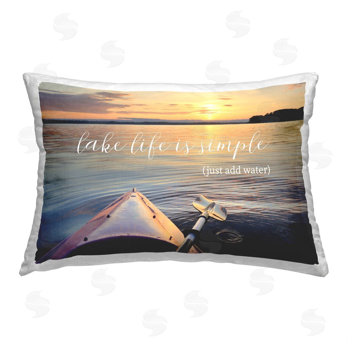 Lori Deiter Lake Life Phrase Scenery Printed Plush Polyester Throw Pillow