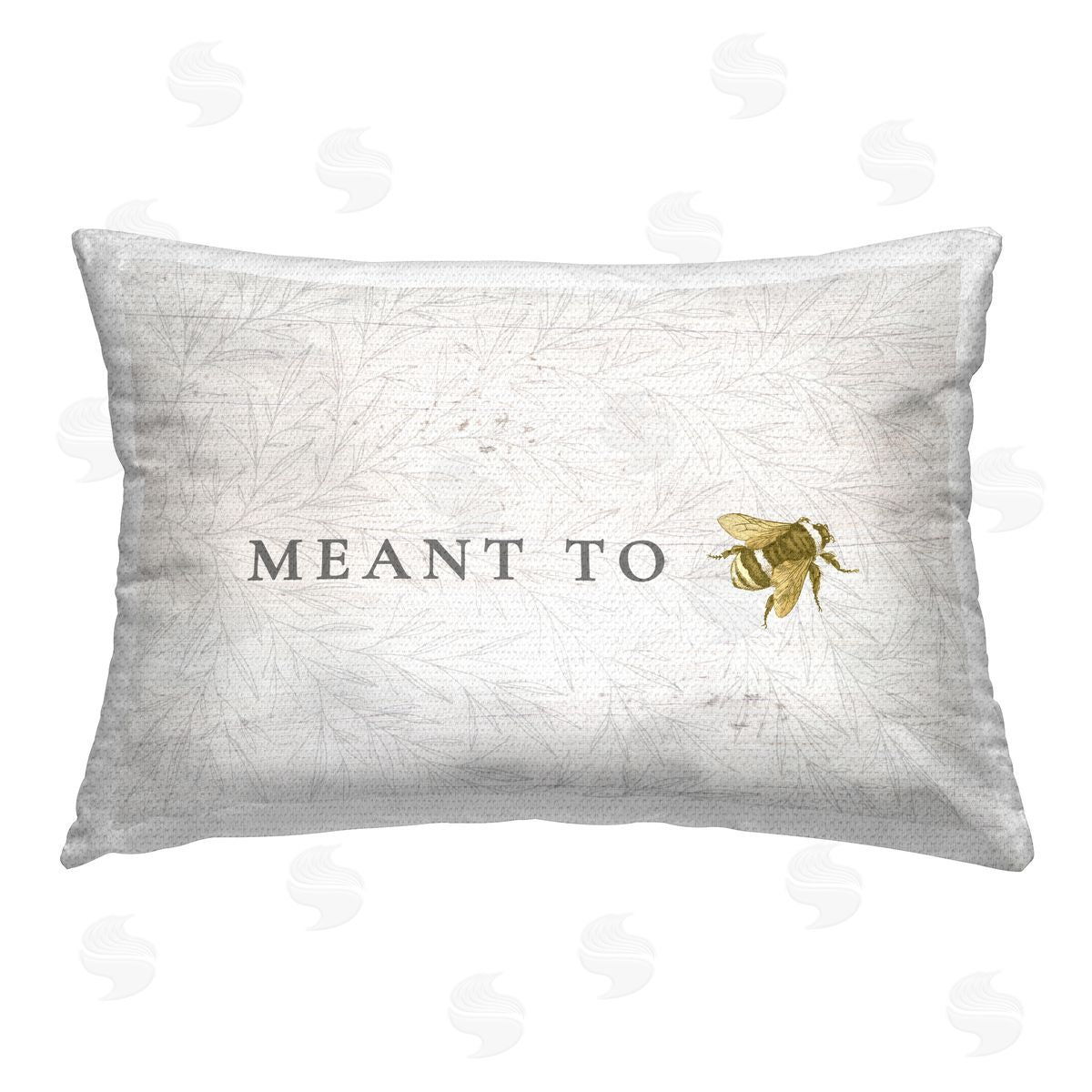 Daphne Polselli Floral Meant to Bee Outdoor Quick-Dry Polyester Printed Throw Pillow